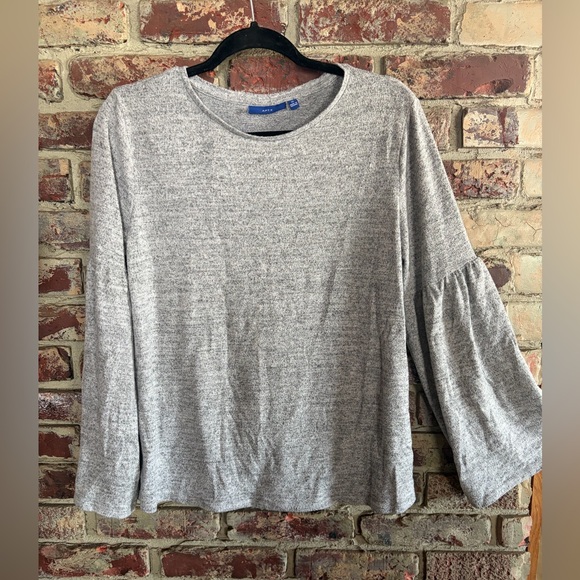 Apt. 9 Tops - ✨ Apt. 9 Gray Bell Sleeve Knit Top- Size M